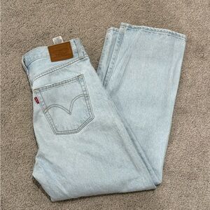 Levis Ribcage straight ankle light blue jeans Size 28